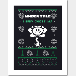 Ugly Christmas Flowey Undertale Posters and Art